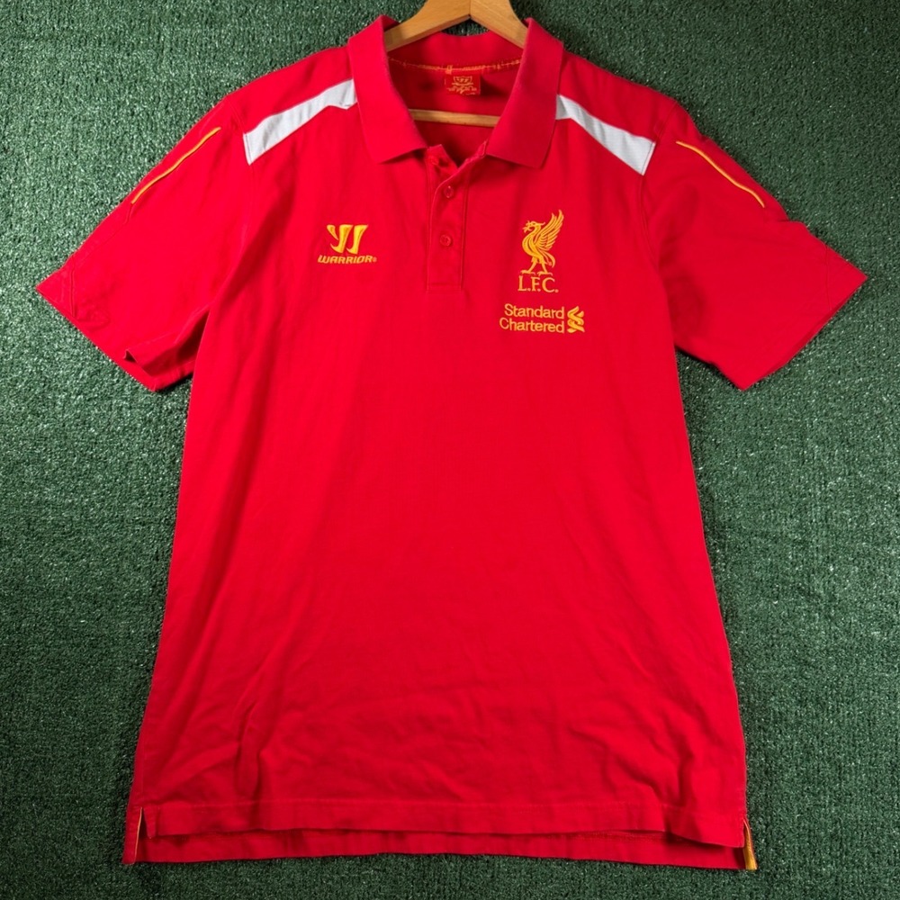 Warrior Liverpool FC Polo Shirt Mens XL Red Good Embroidered Soccer Jersey Top